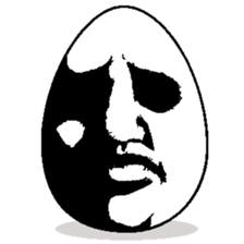 Eggs have various expressions . sticker #8842243