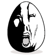Eggs have various expressions . sticker #8842245