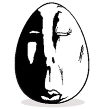 Eggs have various expressions . sticker #8842246