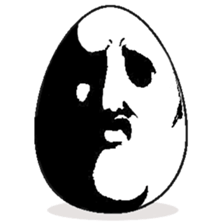 Eggs have various expressions . sticker #8842247