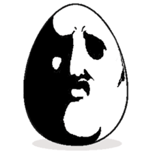 Eggs have various expressions . sticker #8842247