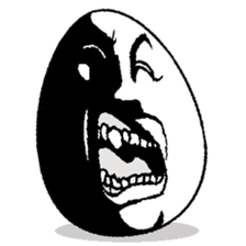 Eggs have various expressions . sticker #8842248