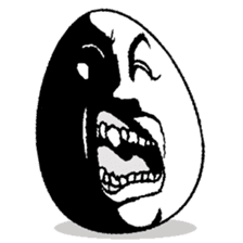 Eggs have various expressions . sticker #8842248
