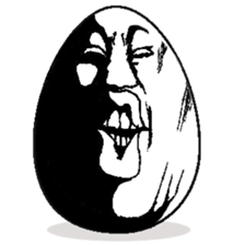 Eggs have various expressions . sticker #8842250