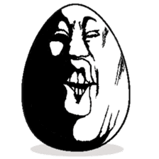 Eggs have various expressions . sticker #8842250