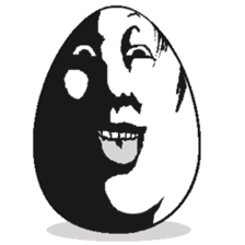 Eggs have various expressions . sticker #8842251