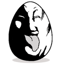 Eggs have various expressions . sticker #8842252