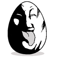 Eggs have various expressions . sticker #8842252