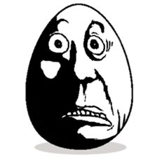 Eggs have various expressions . sticker #8842253