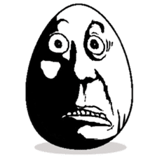Eggs have various expressions . sticker #8842253