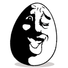 Eggs have various expressions . sticker #8842254