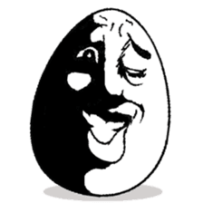 Eggs have various expressions . sticker #8842254