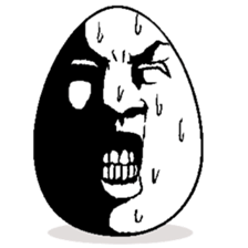 Eggs have various expressions . sticker #8842256