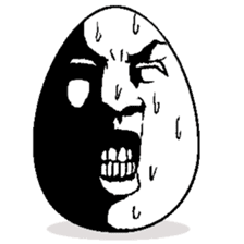 Eggs have various expressions . sticker #8842256