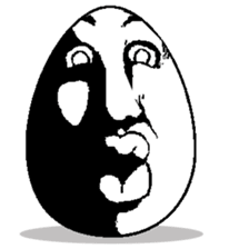 Eggs have various expressions . sticker #8842258