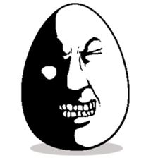 Eggs have various expressions . sticker #8842259