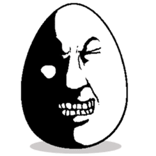 Eggs have various expressions . sticker #8842259