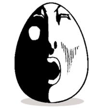 Eggs have various expressions . sticker #8842262