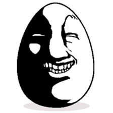 Eggs have various expressions . sticker #8842264