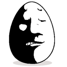 Eggs have various expressions . sticker #8842265