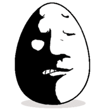 Eggs have various expressions . sticker #8842265