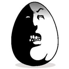 Eggs have various expressions . sticker #8842266