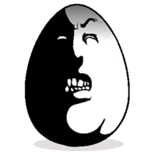 Eggs have various expressions . sticker #8842266