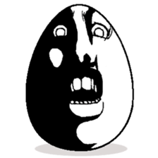 Eggs have various expressions . sticker #8842267