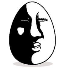 Eggs have various expressions . sticker #8842269