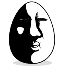Eggs have various expressions . sticker #8842269