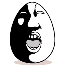 Eggs have various expressions . sticker #8842271