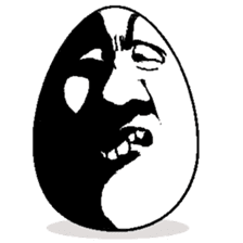 Eggs have various expressions . sticker #8842272