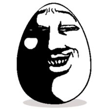 Eggs have various expressions . sticker #8842273