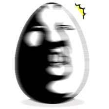 Eggs have various expressions . sticker #8842276