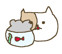 Simple love cat2 sticker #8842710