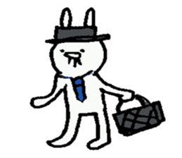Cheerful rabbit ojisan sticker #8843776