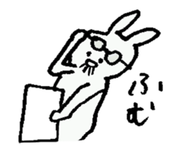 Cheerful rabbit ojisan sticker #8843780