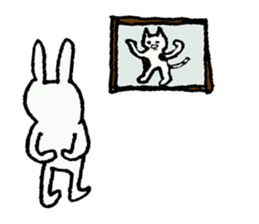 Cheerful rabbit ojisan sticker #8843787