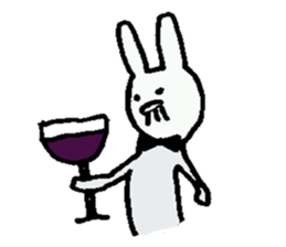 Cheerful rabbit ojisan sticker #8843795