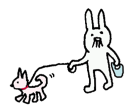 Cheerful rabbit ojisan sticker #8843800