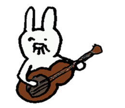 Cheerful rabbit ojisan sticker #8843803