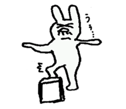 Cheerful rabbit ojisan sticker #8843805