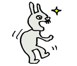 Cheerful rabbit ojisan sticker #8843806