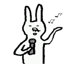 Cheerful rabbit ojisan sticker #8843808