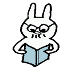 Cheerful rabbit ojisan sticker #8843811