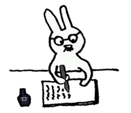 Cheerful rabbit ojisan sticker #8843813