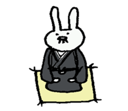 Cheerful rabbit ojisan sticker #8843814