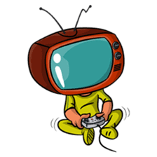 The Retro TV Man sticker #8845792