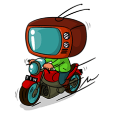 The Retro TV Man sticker #8845797