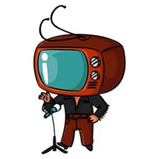 The Retro TV Man sticker #8845799